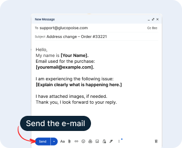 Screenshot showing send button